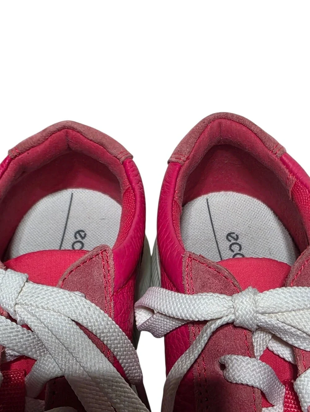 ECCO SOFT ZERO LEATHER SNEAKERS PINK SZ 37 (US 6.5)